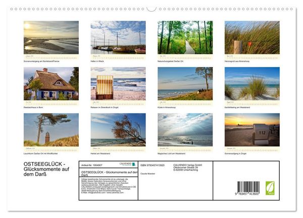 Produktbild: OSTSEEGL&Uuml;CK - Gl&uuml;cksmomente auf dem Dar&szlig; (hochwertiger Premium Wandkalender 2026 DIN A2 quer), Kunstdruck in Hochglanz