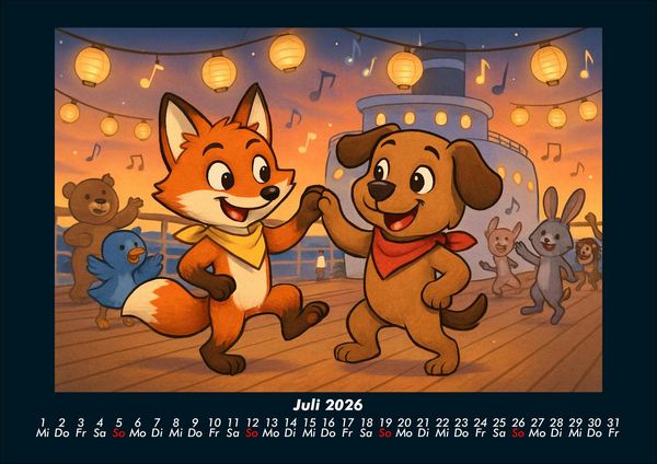 Produktbild: Finn & Wuff auf Kreuzfahrt 2026 Fotokalender DIN A4