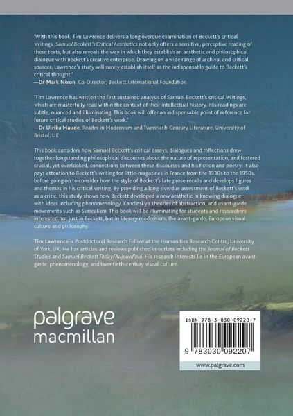 Produktbild: Samuel Beckett's Critical Aesthetics