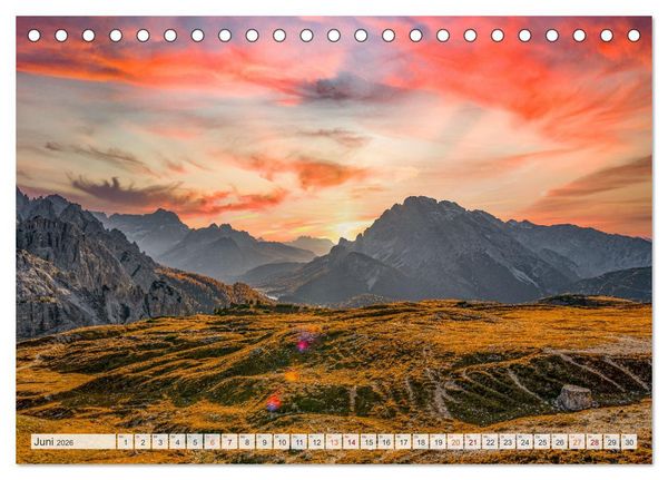 Produktbild: Bergwanderung Dolomiten rund um die Drei Zinnen (Tischkalender 2026 DIN A5 quer), CALVENDO Monatskalender