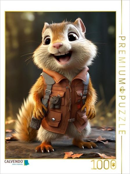 Produktbild: CALVENDO Puzzle Eichh&ouml;rnchen Basti | 1000 Teile Lege-Gr&ouml;&szlig;e 64x48cm Foto-Puzzle f&uuml;r gl&uuml;ckliche Stunden