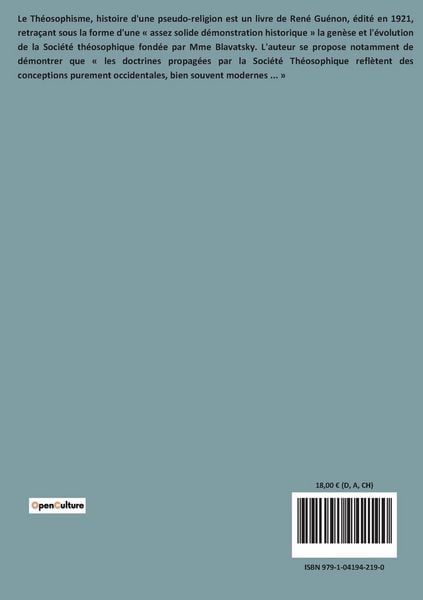 Produktbild: Le Th&eacute;osophisme