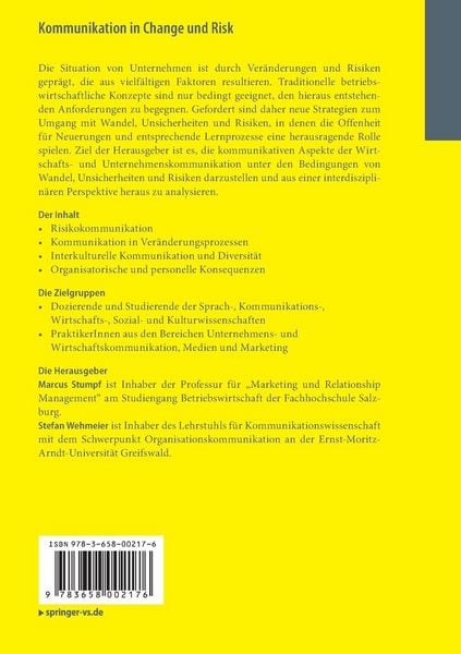 Produktbild: Kommunikation in Change und Risk