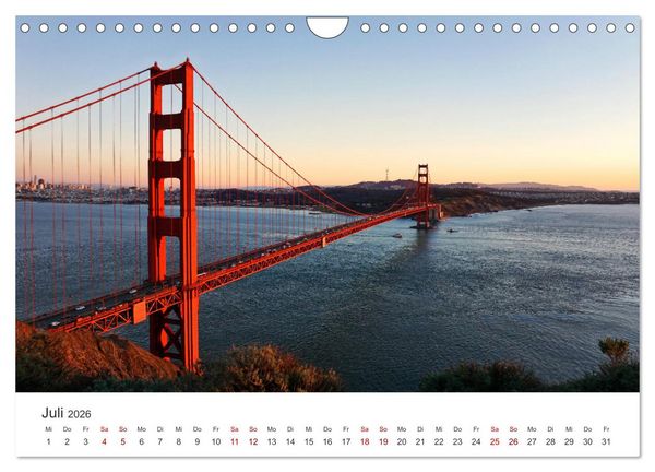 Produktbild: Br&uuml;cken - Die sch&ouml;nsten Br&uuml;cken der Welt. (Wandkalender 2026 DIN A4 quer), CALVENDO Monatskalender