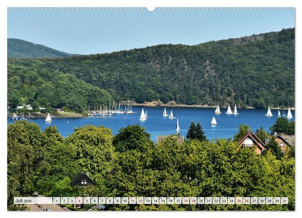 Produktbild: Rurberg und Woffelsbach - Leben wo andere Urlaub machen, in der Eifel (Wandkalender 2026 DIN A2 quer), CALVENDO Monatskalender