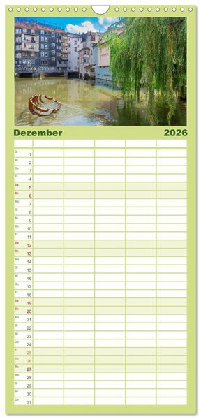 Produktbild: Familienplaner 2026 - Ein Spaziergang durch Esslingen mit 5 Spalten (Wandkalender, 21 x 45 cm) CALVENDO