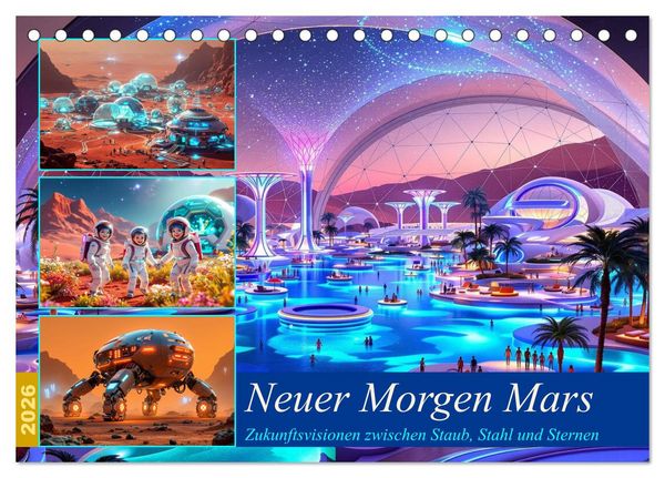 Produktbild: Neuer Morgen Mars (Tischkalender 2026 DIN A5 quer), CALVENDO Monatskalender