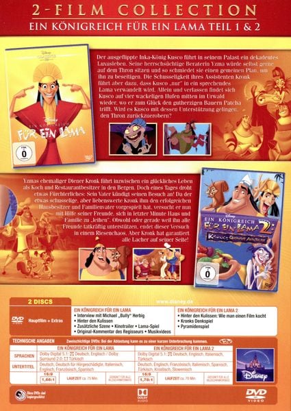 Produktbild: Ein K&ouml;nigreich f&uuml;r ein Lama & Ein K&ouml;nigreich f&uuml;r ein Lama 2: Kronks gro&szlig;es Abenteuer