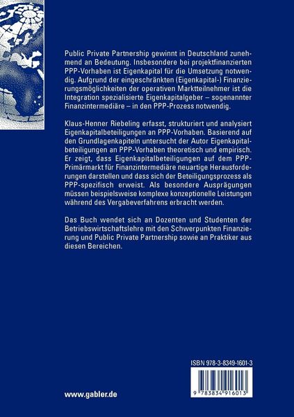 Produktbild: Eigenkapitalbeteiligungen an projektfinanzierten PPP-Projekten im deutschen Hochbau