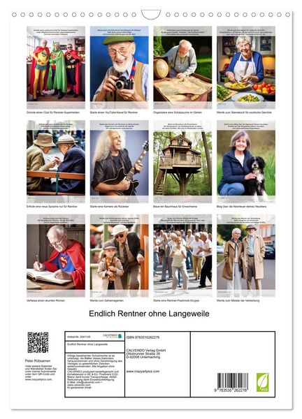 Produktbild: Endlich Rentner ohne Langeweile (Wandkalender 2026 DIN A3 hoch), CALVENDO Monatskalender