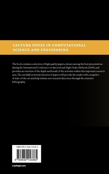 Produktbild: Spectral and High Order Methods for Partial Differential Equations