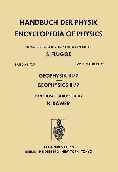 Produktbild: Geophysik III / Geophysics III