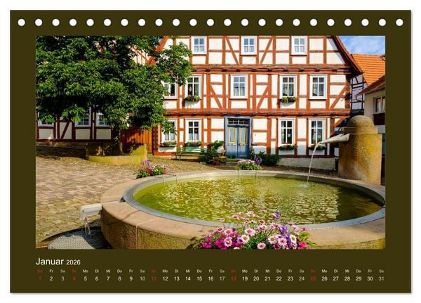 Produktbild: Fachwerk in Nordhessen (Tischkalender 2026 DIN A5 quer), CALVENDO Monatskalender