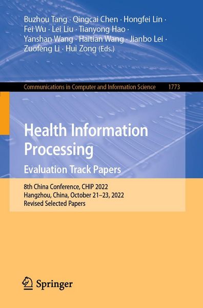 Produktbild: Health Information Processing. Evaluation Track Papers