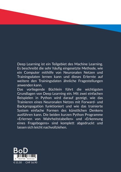 Produktbild: Deep Learning, eine Einf&uuml;hrung mit zwei sch&ouml;nen Kurzbeispielen