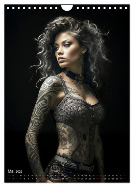 Produktbild: Tattoo Kunst auf der Haut (Wandkalender 2026 DIN A4 hoch), CALVENDO Monatskalender