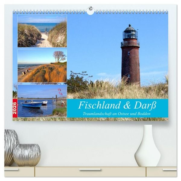 Produktbild: Fischland & Dar&szlig; Traumlandschaft an Ostsee und Bodden (hochwertiger Premium Wandkalender 2026 DIN A2 quer), Kunstdruck in Hochglanz
