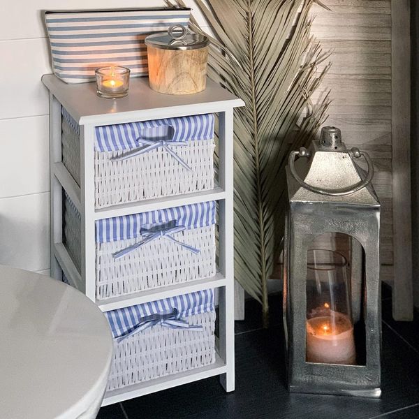 Produktbild: HTI-Living Regalkommode Mia wei&szlig; blau Regalkommode Mia wei&szlig; blau
