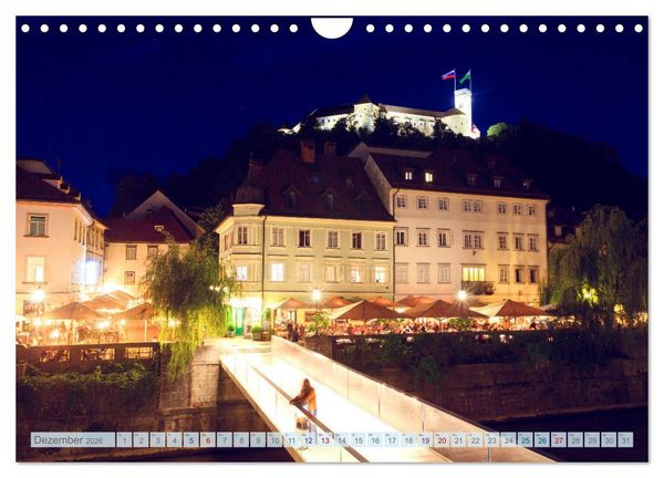 Produktbild: Ljubljana - Sloweniens wundersch&ouml;ne Hauptstadt (Wandkalender 2026 DIN A4 quer), CALVENDO Monatskalender