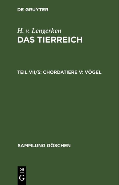 Produktbild: Chordatiere V: V&ouml;gel