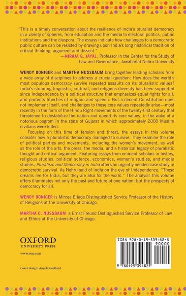 Produktbild: Pluralism and Democracy in India