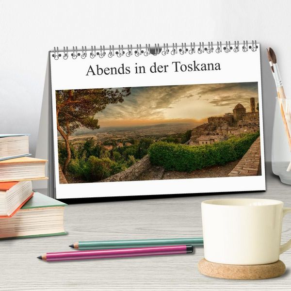 Produktbild: Abends in der Toskana (Tischkalender 2027 DIN A5 quer), CALVENDO Monatskalender