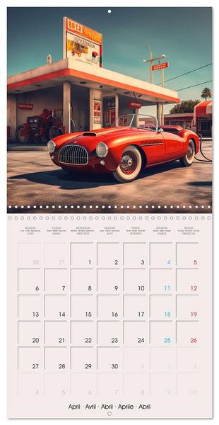 Produktbild: Voitures de course anciennes (Calendrier mural carr&eacute; 2026 30x30 cm) Calendrier double avec une page pour vos prises de notes
