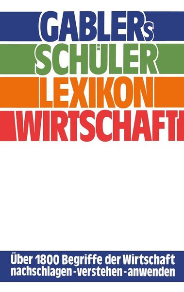 Produktbild: Gablers Sch&uuml;ler Lexikon Wirtschaft