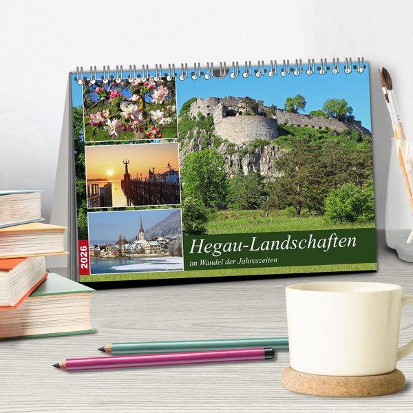 Produktbild: Hegau-Landschaften (Tischkalender 2026 DIN A5 quer), CALVENDO Monatskalender