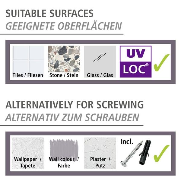 Produktbild: UV-Loc&reg; Toilettenpapierhalter Mod. Isera, Befestigen ohne Bohren mit innovativem Klebesystem