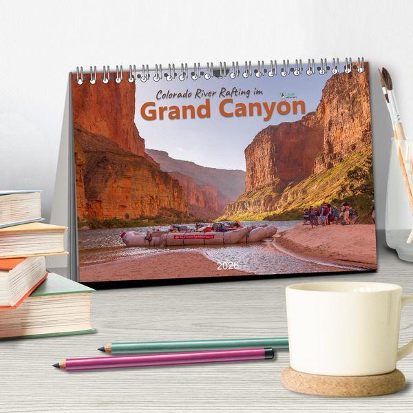 Produktbild: Colorado River Rafting im Grand Canyon (Tischkalender 2026 DIN A5 quer), CALVENDO Monatskalender