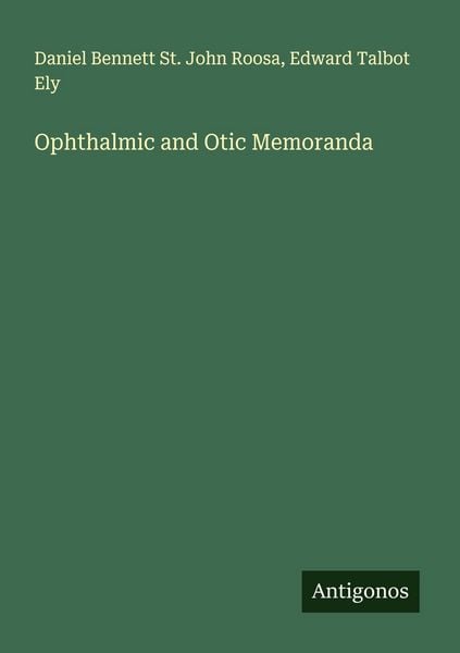 Produktbild: Ophthalmic and Otic Memoranda