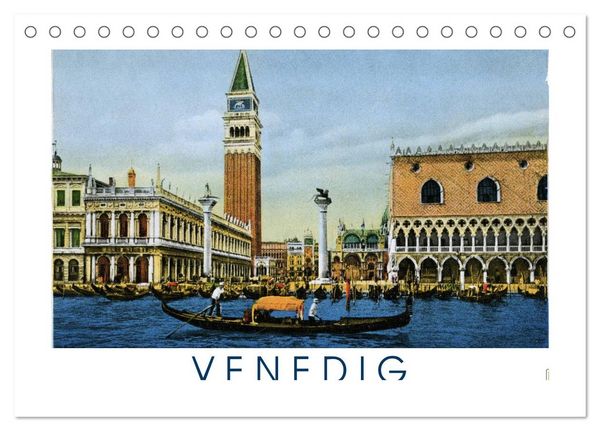 Produktbild: Erinnerungen an das alte Venedig: Historische Stiche von der Lagunenstadt (Tischkalender 2026 DIN A5 quer), CALVENDO Monatskalender