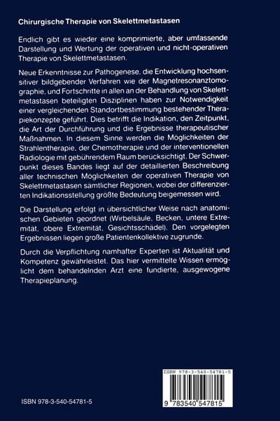 Produktbild: Chirurgische Therapie von Skelettmetastasen