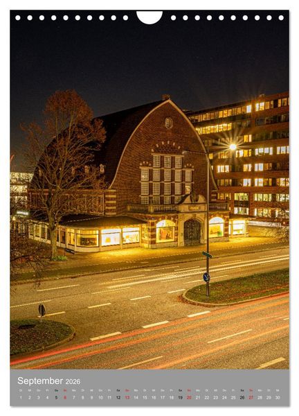 Produktbild: Kiel im Dunkeln. (Wandkalender 2026 DIN A4 hoch), CALVENDO Monatskalender