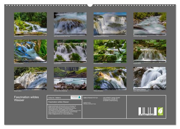 Produktbild: Faszination wildes Wasser (hochwertiger Premium Wandkalender 2026 DIN A2 quer), Kunstdruck in Hochglanz