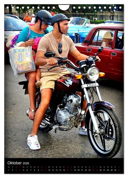 Produktbild: SUZUKI BIKER IN HAVANNA (Wandkalender 2026 DIN A4 hoch), CALVENDO Monatskalender