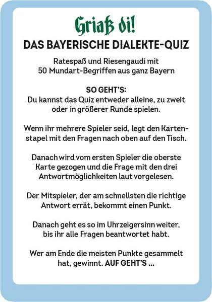 Produktbild: Gria&szlig; di! Das bayerische Dialekte-Quiz