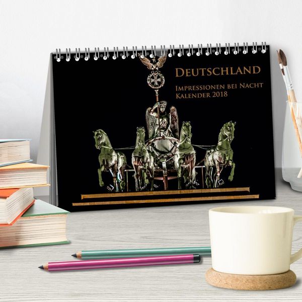Produktbild: Deutschland Impressionen bei Nacht (Tischkalender 2026 DIN A5 quer), CALVENDO Monatskalender
