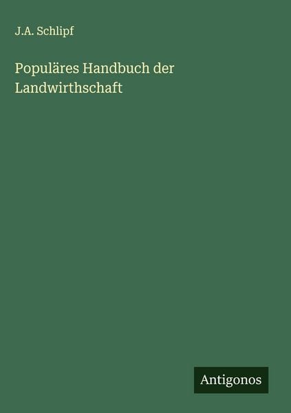 Produktbild: Popul&auml;res Handbuch der Landwirthschaft