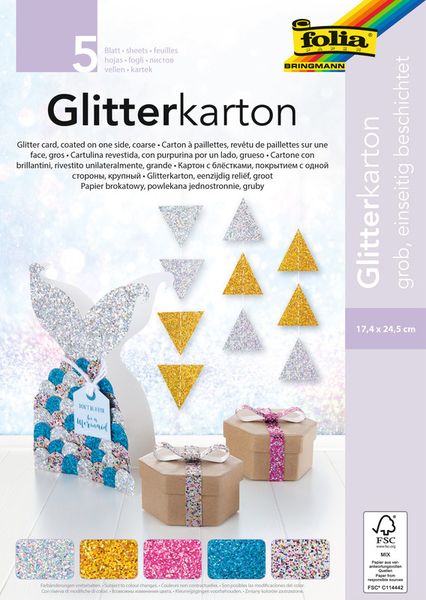 Produktbild: FOLIA&reg; Glitterkartons, grob