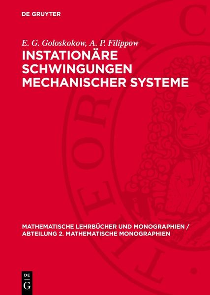 Produktbild: Instation&auml;re Schwingungen mechanischer Systeme