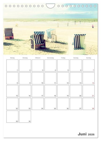 Produktbild: Strandbilder - K&uuml;nstlerische Impressionen von der Nordsee (Wandkalender 2026 DIN A4 hoch), CALVENDO Monatskalender