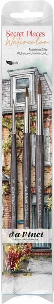 Produktbild: da Vinci Aquarellpinsel 3er Set: Secret Places Watercolor, Frau Bommel