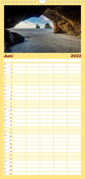 Produktbild: Familienplaner Neuseeland - Attraktiver S&uuml;den (Wandkalender 2022 , 21 cm x 45 cm, hoch)