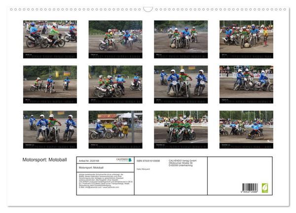 Produktbild: Motorsport: Motoball (Wandkalender 2026 DIN A2 quer), CALVENDO Monatskalender
