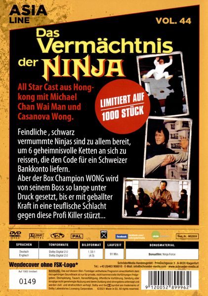 Produktbild: Asia Line: Das Verm&auml;chtnis der Ninja - Limitiert auf 1000 St&uuml;ck (Asia Line Vol. 44)