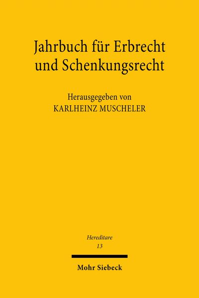 Produktbild: Jahrbuch f&uuml;r Erbrecht und Schenkungsrecht