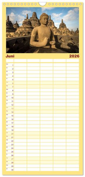 Produktbild: Familienplaner 2026 - Siddhartha Gautama - Buddha mit 5 Spalten (Wandkalender, 21 x 45 cm) CALVENDO
