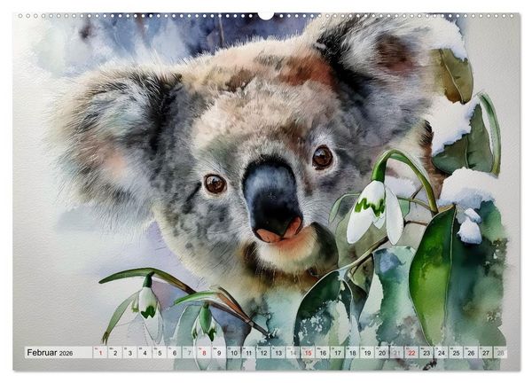 Produktbild: Koalas, liebenswerte kleine Schlafm&uuml;tzen (hochwertiger Premium Wandkalender 2026 DIN A2 quer), Kunstdruck in Hochglanz